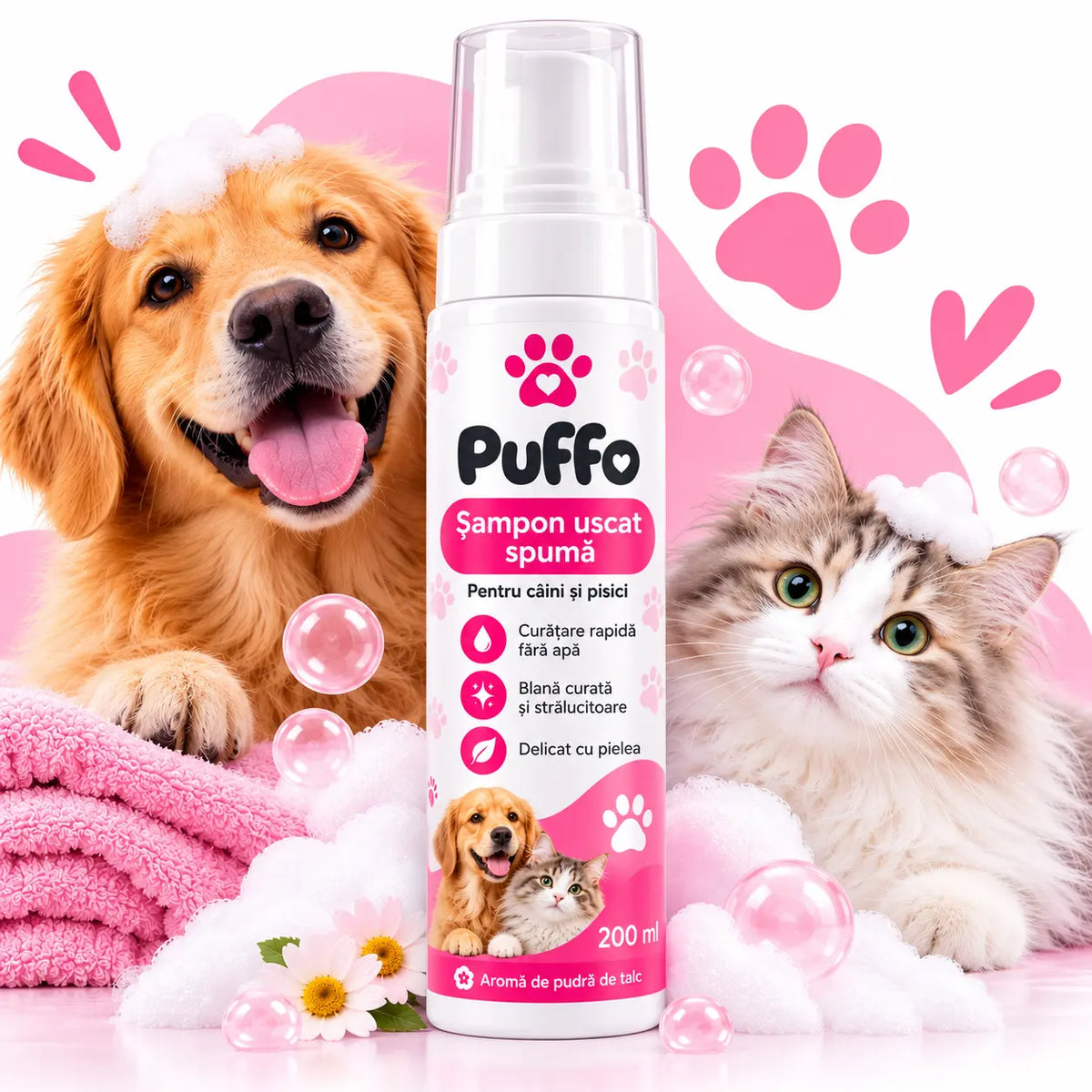 Șampon uscat spumă 200 ml